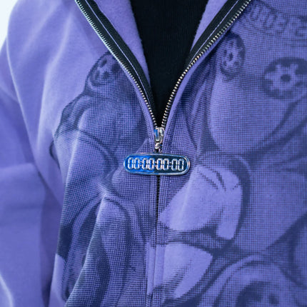 Harajuku Jojo Bizarre Adventure Hoodies Women Moody Blues Zip-Up Anime Hoodie Hip Hop Couples Y2k Street Sweatshirt Men Clothing