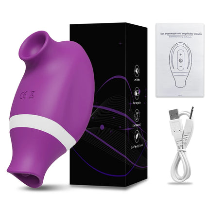 2 In 1 Clit Sucker Nipples Vibrator Clitoris Stimulator for Women Sucking Tongue Licking Female Masturbator Sex Toy for Women