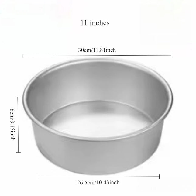 4-12 inch Aluminum Round Cake Bakeware solid bottom Chiffon  die for aluminum alloy Home baking cake mold pan cake tin