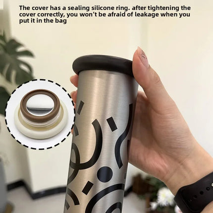 316 Stainless Steel Insulated Cup Cute Mushroom Lid Slim Portable Mug with Adorable Prints Wide Mouth Water Coffee Cup