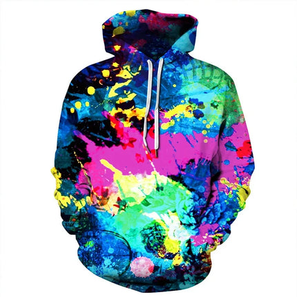 Newest Rainbow Graffiti 3D Printed Man Women Fashion Y2K Hoodie Oversized Streetwear Pullovers Hooded Sweatshirts Kids Clothing