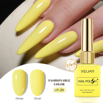 Colored Square Bottle Nail Varnish Gel 60 Colors Gloss Matte Ice-clear Nail Polish Fruit Green Nail Art Soak Off UV Gel Lacquer