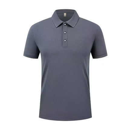 Summer Casual Sports Quick-drying Lapel Short-sleeved POLO Shirt 23 Solid Color Shirt Cycling Suit Fitness Suit For Men S-4XL
