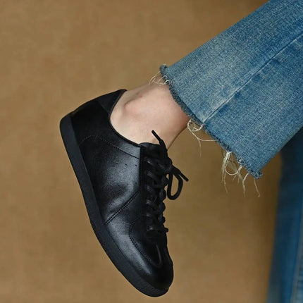 Genuine leather German training shoes Woman flats suede Retro For Women's sneakers Luxury High quality