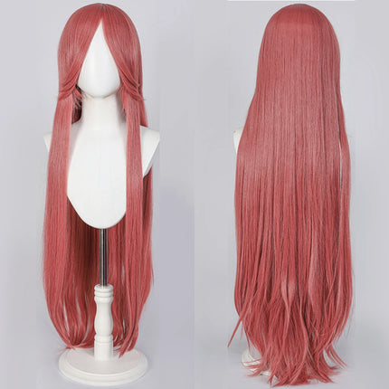 100CM Long Straight Wig With Bangs Synthetic Cosplay Wig For Women Pink Purple Cosplay Wigs for Party For Halloween