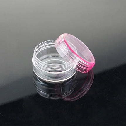 70/105pcs 3ml Empty Plastic Cosmetic Makeup Jar Pots 3g Transparent Sample Bottles Eyeshadow Cream Lip Balm Container with Cap