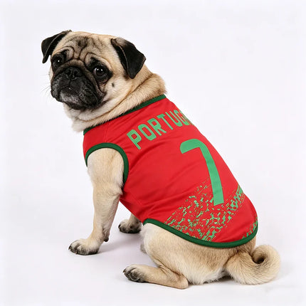 Sport Team Dog Vest Mesh Fabric Thin Style Cool Breathig Dog Vests Teddy Pug Golden Retriever Shiba Clothing Cat Dog Pet Clothes