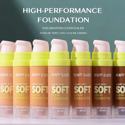 Flawless All Day: 8 Color Waterproof Concealer Foundation For Women Makeup Full Coverage Long Lasting Moisturizing