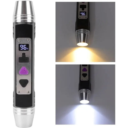 ABVJ-Dual Light USB Rechargeable LED Flashlight, Jade Appraisal Gem Identification Torch Tester Lamp,For Jewelry, Beeswax