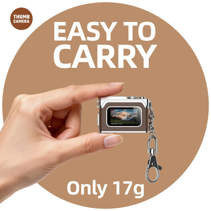 1080P HD Retro Thumb Camera Wearable Portable Mini Keychain Camera for Outdoor Travel Photography VLOG