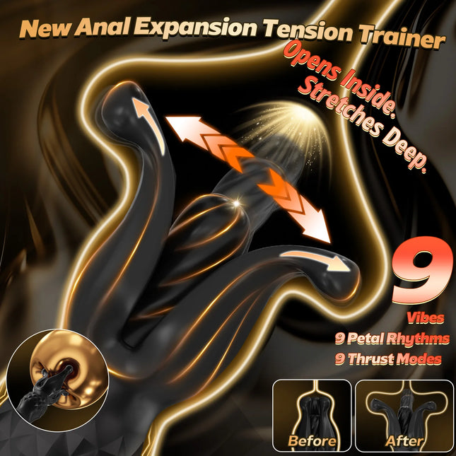Male Anal Prostate Massager Vibrator Remote Control Thrusting Dildo Vibrating Butt Plug with Cock Ring Sex Toys for Men Women