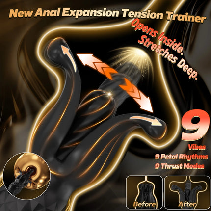 Male Anal Prostate Massager Vibrator Remote Control Thrusting Dildo Vibrating Butt Plug with Cock Ring Sex Toys for Men Women