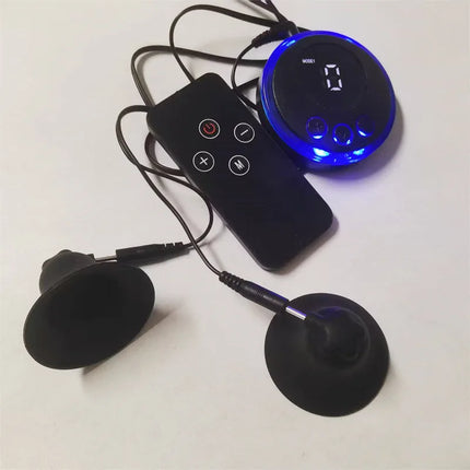 8 Modes Electric Shock Silicone Nipples Clamps Breast Stimulation Sucker Pumps Chest Massage Sex Toys for Women Adult Games