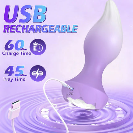 Remote Control Rotation Rose Butt Plug for Men Women Wiggle Anal Vibrator Gay Anal Plug LED Adult Sex Toys for Couples Supplies