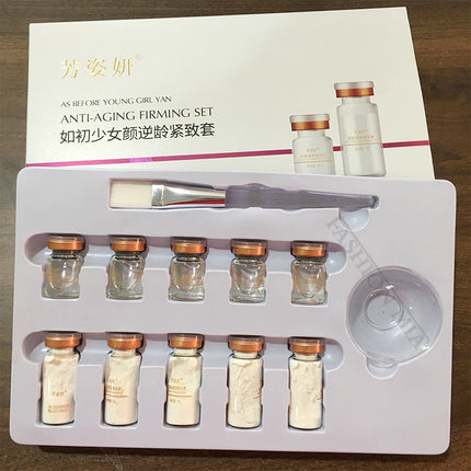 Korea Facial Collagen Peptide Essence Mask Kit Hyaluronic Acid Moisturising Firm Lift Pore Shrinkage Skin Rejuvenation Skin Care