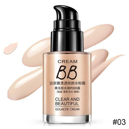 Liquid Foundation Cream Face Concealer Cover Base Cosmetics Natural Oil Control Waterproof Long Lasting Facial Cream Makeup Tool