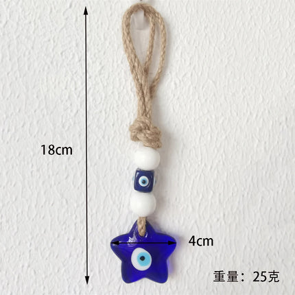 Evil Eye Wall Hanging Nazar House Protection Macrame Decor Rearview Mirror Pendant Lucky Eye Glass Evil Eye Gifts Turkish Eyes
