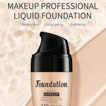 30ml Liquid Foundation Waterproof Makeup High Coverage Concealer Long-lasting Cover Dark Circle Brighten Matte BB Cream Cosmetic