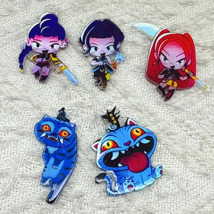 10PCS Cartoon Anime Characters Acrylic Charms Pendant For Jewelry Making DIY Keychain Earrings Accessories
