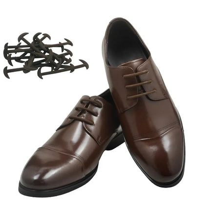 3 Colors 12Pcs/set Lazy No Tie Shoelaces for Men Women Leather Shoes Elastic Silicone Shoe lace Suitable High Quality