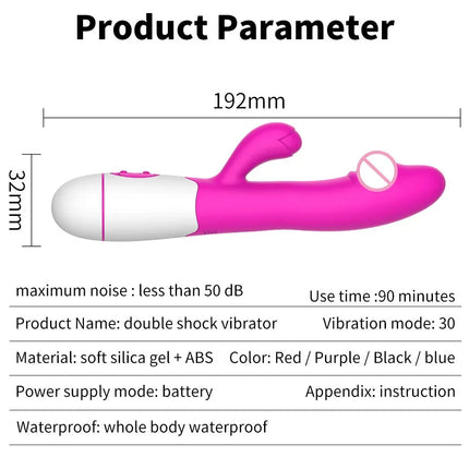 Powerful Rabbit Vibrator Dildo Dual Vibration G Spot Clitoris Stimulation Masturbators Vaginal Massager Adult Sex Toys For Women