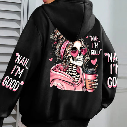 Expensive Talks Back Funny Printing Womens Hoodie Loose Multicolor Pullovers Fleece Autumn Sportswear Casual Pocket Hoody