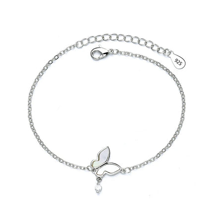 VENTFILLE 925 Sterling Silver Butterfly Bracelet for Girl Bead String Design Insect Fashion Versatile Jewelry Gift Dropshipping