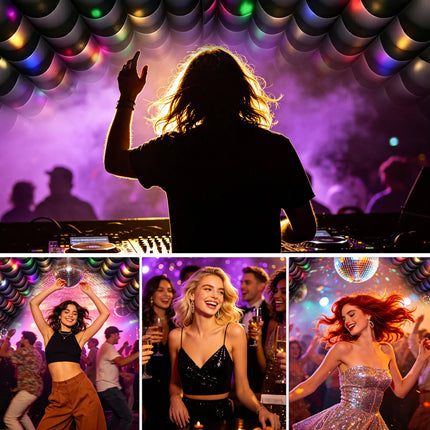 VANCEN 15FT Large Party Dec Blow Up Inflatable Night Club Party House Black Inflatable Cube Tent Large Nightclub Portable Disco Pavilion for Event