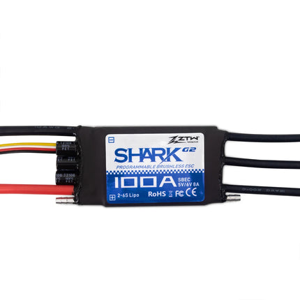 ZTW 32-Bit ESC Shark G2 100A 80A 60A 50A 40A 30A 20A SBEC 5V/6V 8A Brushless Speed Controller for RC Boat Underwater Thruster