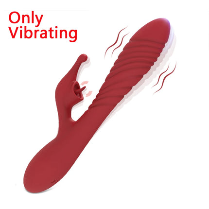 Thrusting Rabbit Vibrator for Women Vagina Dlido Vibrator G-Spot Clitoris Stimulator Female Masturbation Sex Toy for Women