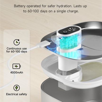 APETDOLA 4L Wireless Cat Water Fountain Auto Sensor Drinking Fountain For Cats Dog Drinker Pet Water Dispenser Accessories