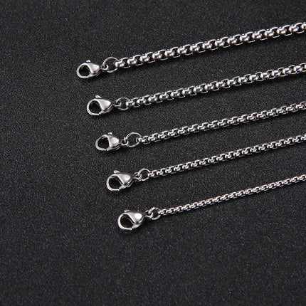 My Shape 3mm-10mm Cuban Chain Stainless Steel Necklaces for Men Male Chains Figaro Box Chain Choker Punk Jewelry 45cm 50cm 60cm