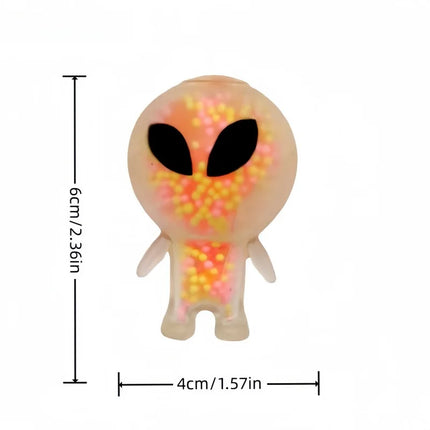 2Pcs Mini Squishy Alien Toys Alien Squeeze Toy Stress Relief Toy for Party Favors Funny Outer Space Creature Balls Fidget Toy