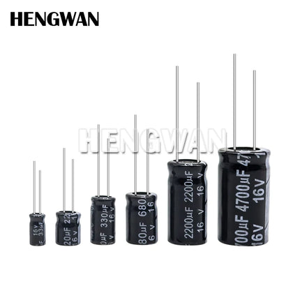 Aluminum Electrolytic Capacitor 10V 16V 25V 35V 50V 400V 450V 470UF 100UF 220UF 330UF 470UF 680UF 1000UF 47UF 10UF 22UF 0.47UF
