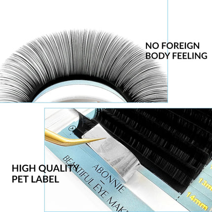 ABONNIE All Size I/J/B/L/LB/LJ/M/LU/LC/LD/C/CC/D/DD Curl Individual Classical Lash Extensions Cashmere Eyelash Extension Tray