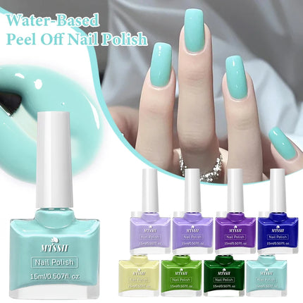 8pcs/set 15ml Water-Based Nail Polish Long Lasting Quick Drying No Need of Lamp to Cure Nail Supplies Vernis for Nails Manicure