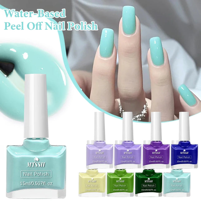 8pcs/set 15ml Water-Based Nail Polish Long Lasting Quick Drying No Need of Lamp to Cure Nail Supplies Vernis for Nails Manicure