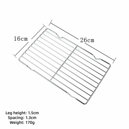 Stainless Steel Non-stick Cooling Rack BBQ Tray Baking Tray Grill Plate Barbecue Cooking Mesh Shelf