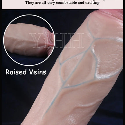 Oversized Soft Realistic Thick Dildo Big Dick Anal Plug Vaginal Masturbators Suction Cup Silicone Penis Gay Sex Toys for Women