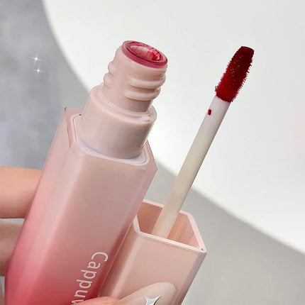 Cappuvini Nude Water Mist Lip Glaze Matte Velvet White Lip Gloss Long-lasting Lipstick