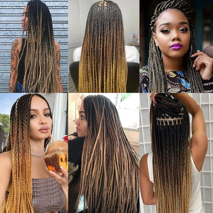 30inch 8 Packs Braiding Hair Pre Stretched Ombre Blonde Braids Hair Extensions Synthetic Xpression Prestretched Braiding Hair