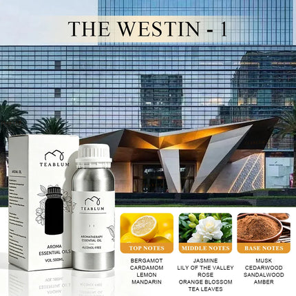 TEABLUM 500ML Aromatic Hotel Essential Oil Hotels Home Air Freshener Pure Plant Essential Oil Alcohol Free for Electric Diffuser