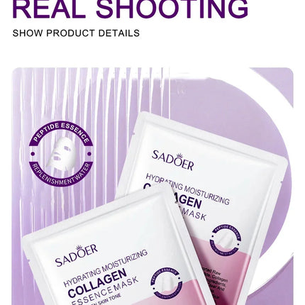 Collagen Anti Wrinkle Facial Mask Anti Aging Fade Fine Lines Firm Skin Moisturizing Brightening Smooth SkinCare Korean Cosmetics