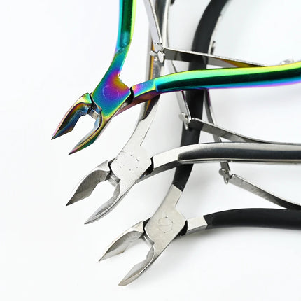 Colorful Cuticle Nippers Cuticle Cutter Clippers Nail Manicure Scissors Trimmer Dead Skin GelRemover Pusher Stainless Steel Tool