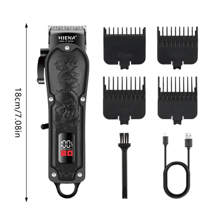 HIENA Pro Hair Clipper Set High Power Portable Cordless Hair Cutting Machine Men's Professional Electric Beard Shaving Razors