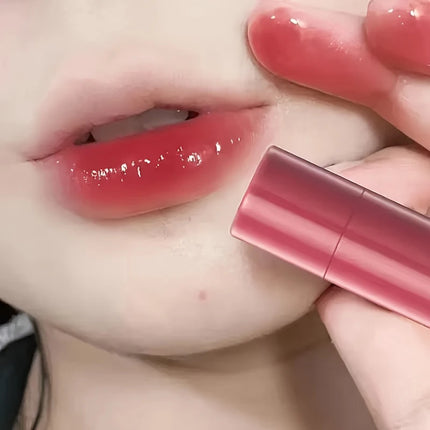 3 pcs Long-lasting lip gloss set-Moisturizing&waterproof, nude/coral pink/red-portable for travel, lip balm,Valentine's Day gift