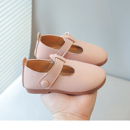 Toddlers Girls Leather Shoes Princess Sweet Simple Classic Kids Leather Flats for Medium Girl Children Dress Shoes for Wedding