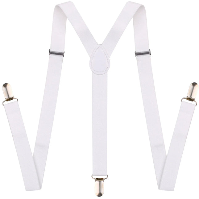 Men's Heavy Duty Suspenders High Elastic Adjustable Braces with 3 Strong Clips for Pants Holder Ideal for Wedding Wear