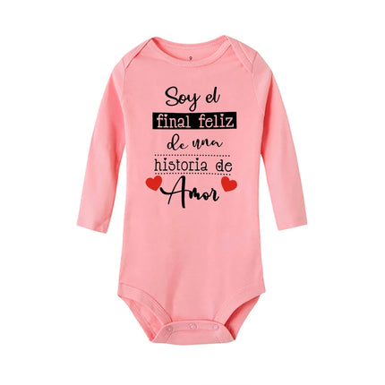 Funny Spanish Printed Newborn Bodysuit Infant Long Sleeve Romper Baby Body Clothes Boys Girls Toddler Born Crawling Jumpsuits