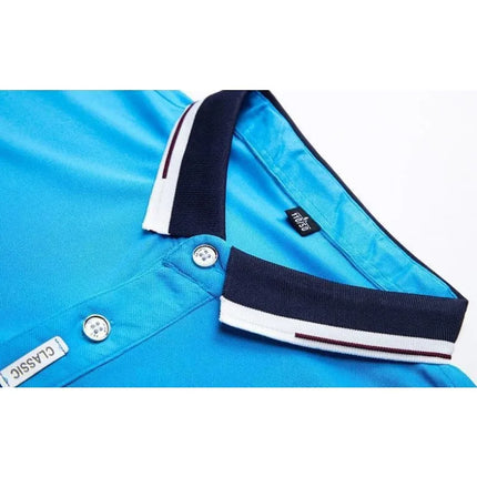 Men's Solid Color Polo Shirt 2026 Summer Casual Breathable Short Sleeve T-Shirt Youth High Quality Bussiness Slim Tees